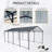 12x21 FT Metal Carport with Galvanized Steel Roof and Frame for Cars, Trucks, Boats & Tractors