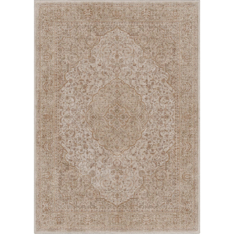  Tapis oriental beige Asha Odette, Rectangle 5 pi 3 po x 7 pi 3 po