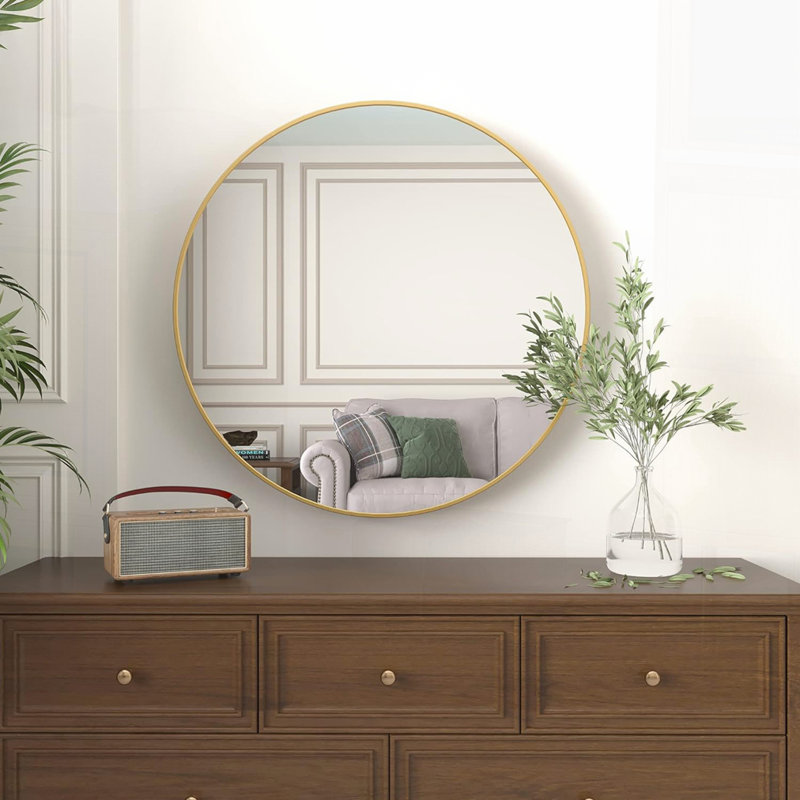 Miroir de salle de bain, Gold, 30 po x 30 po