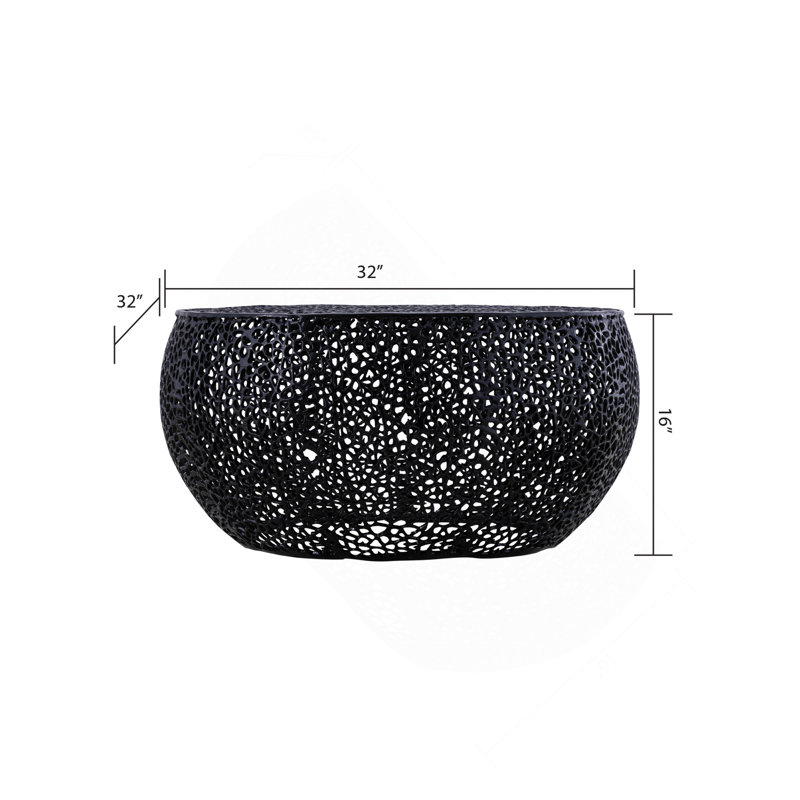 Table basse ronde noire, Noir