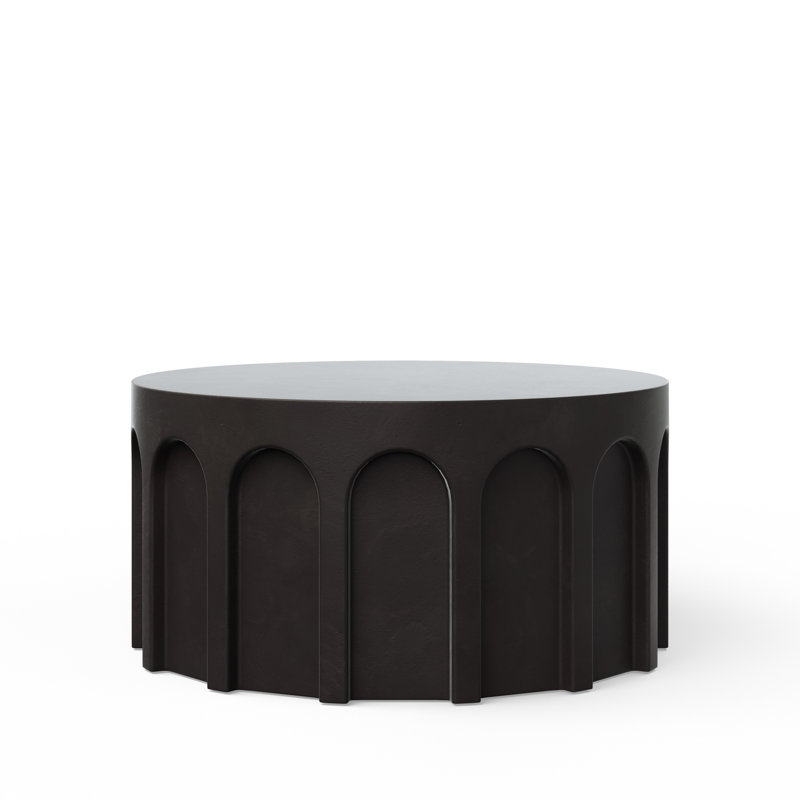 Vicky Round Coffee Table, Lava Brown