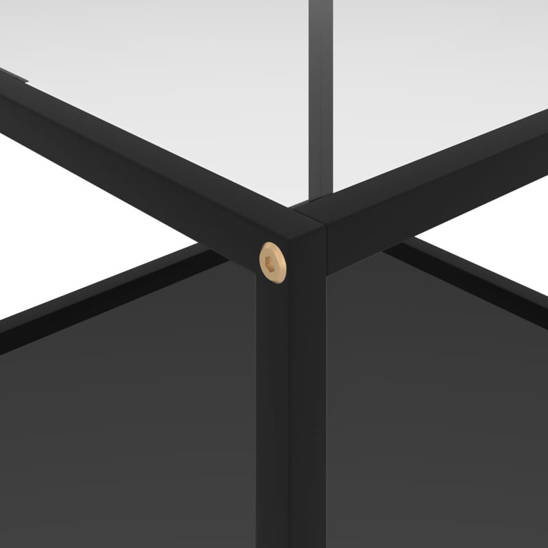 Table basse Frame, Transparent, Noir, H 13,8 po x L 23,6 po x l 23,6 po