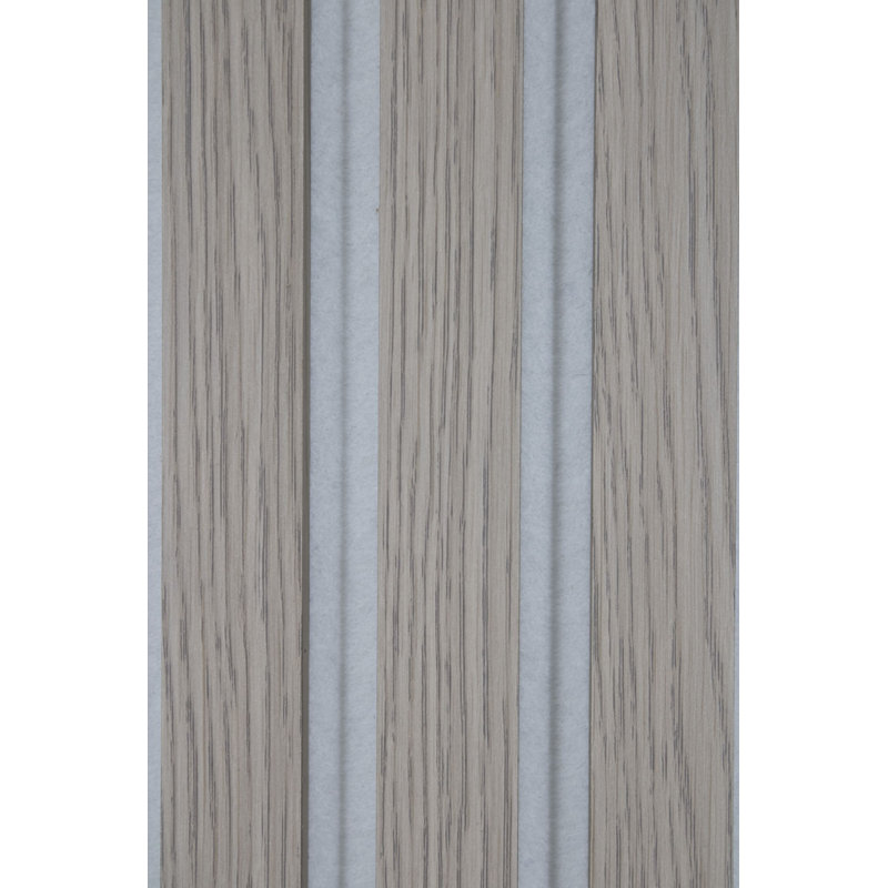  Acoustic Wood Wall Paneling, Decorative Soundproof Panels for Walls and Ceilings, 3D Slat Wood Wall Panels, Gray White
