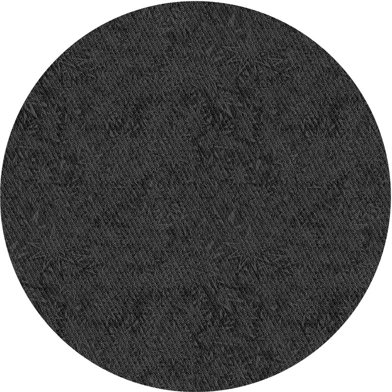 Tapis de zone noire à motifs, Rond 6 pi