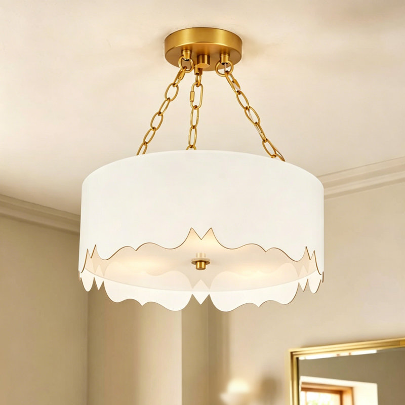 Plafonnier encastré en métal 3 lumières