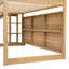 Lit mezzanine simple en bois avec glissade-152689507