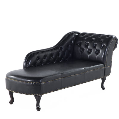 Brennon Faux Leather Chaise Lounge
