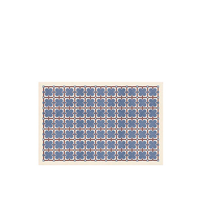 55.12"American-style vintage blue waterproof carpet mat