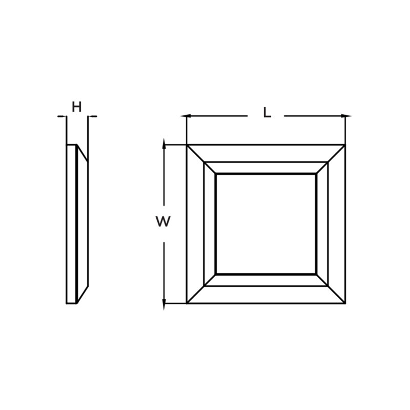Lovato Acrylic Flush Mount, Satin Nickel