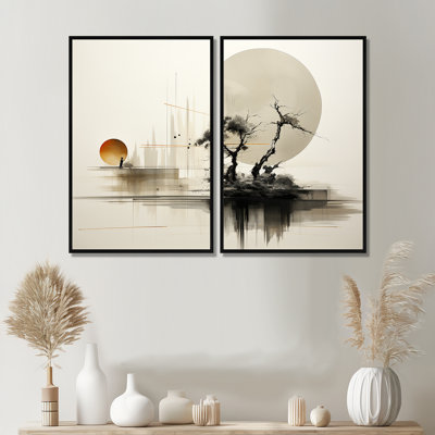 «Gorski Asian Art Sumie Zen I - Yellow Global», art mural