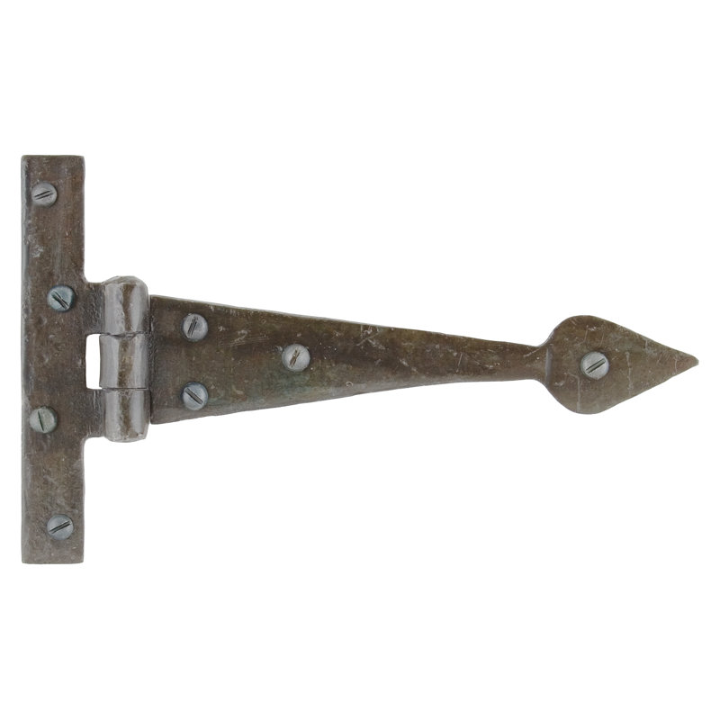 Pair Door Hinges, 10.2cm H x 18cm W x 1.3cm D, Beeswax