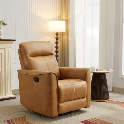 Fauteuil inclinable manuel et pivotant en microfibre de 30,5 po Tayani