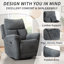 Fauteuil inclinable et oscillant pivotant l 33,5 po Henriane-498542586