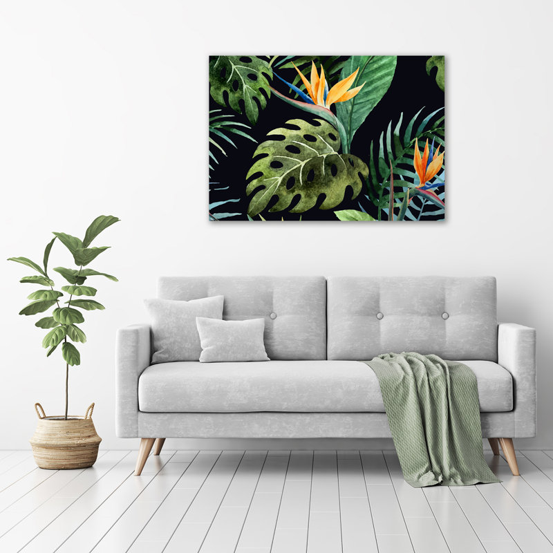Tropical Flowers - No Frame Print on Canvas