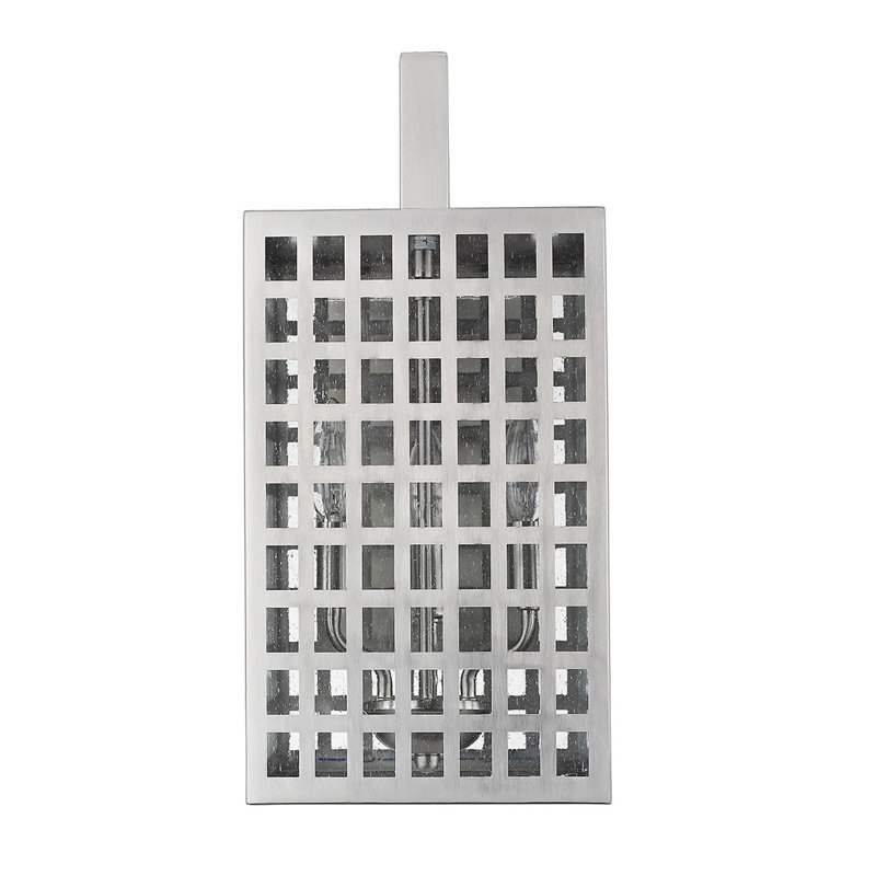 Lanterne murale d'extérieur 3 lumières Hobbs, Nickel satiné