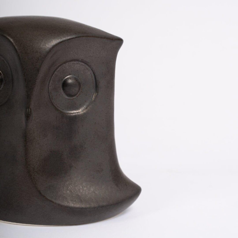 Chimel Ceramic Owl Decorative Object, 16cm H x 15cm W x 10cm D