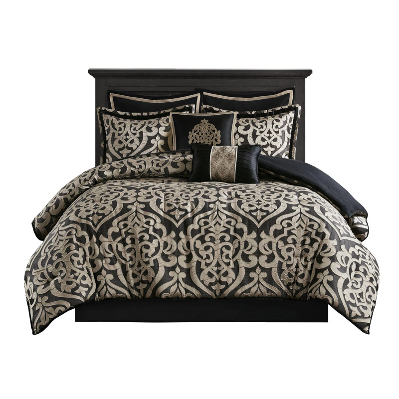 Édredon très grand 8 pièces, couleur douce, détails de coussins brodés, rembourrage, tissage texturé de taille 8 pièces facile à entretenir, conception élégante, coussins décoratifs, fer à repasser à vapeur