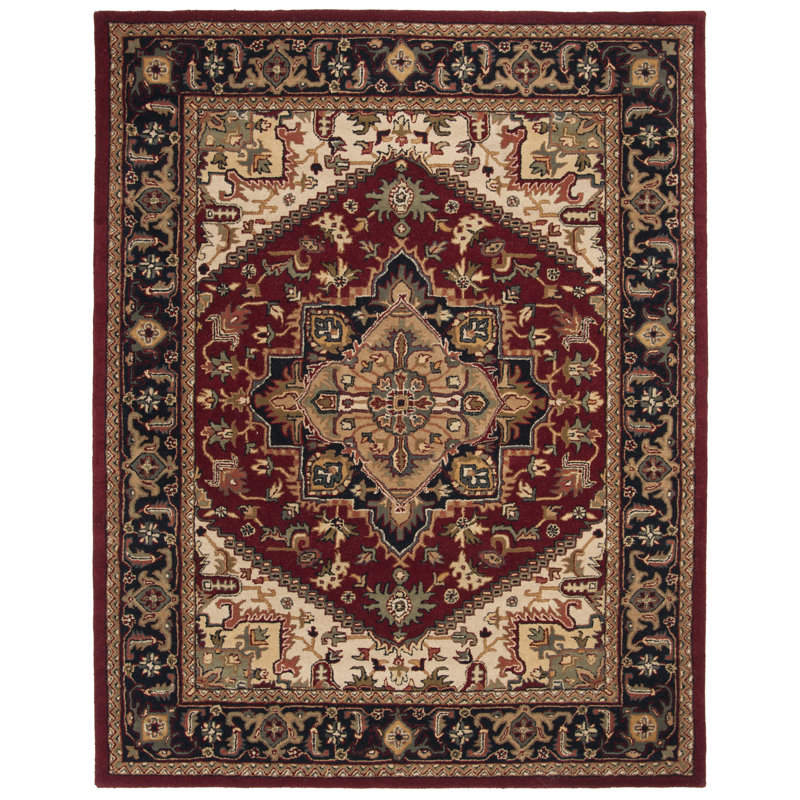 Balthrop Hand Tufted Wool Oriental Rug, Rectangle 11' x 16'
