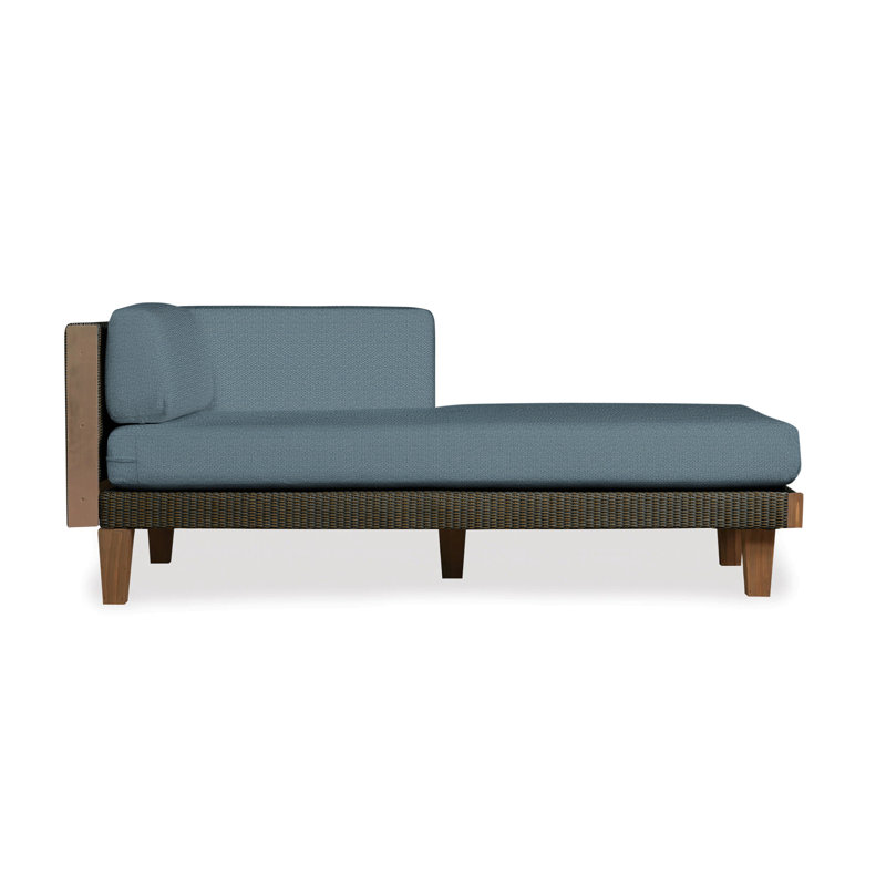 Catalina Outdoor Teak Chaise Lounge, Mink, Fife Aruba