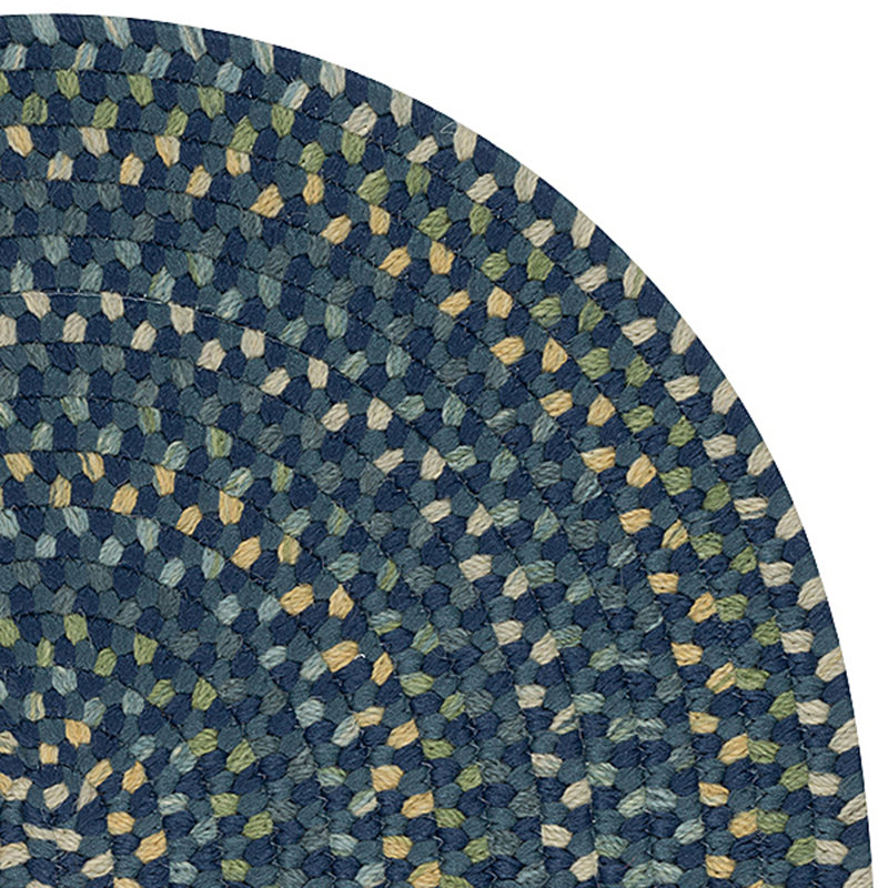 Tapis bleu tressé Nursel, Ovale 10 pi x 14 pi