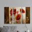 Matin coquelicot, ensemble de 3 impressions d’art graphique sur toile-1628388608