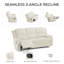 Corduroy Manual Reclining Sofa with Rounded Armrests-25140943