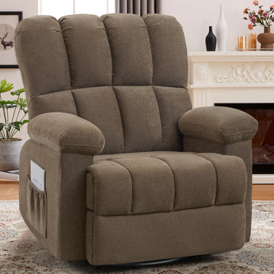 Fauteuil inclinable pivotant revêtu de tissu d'ameublement Begie