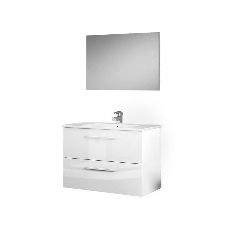 Disharoon 80cm Single Bathroom Vanity Base Only, White