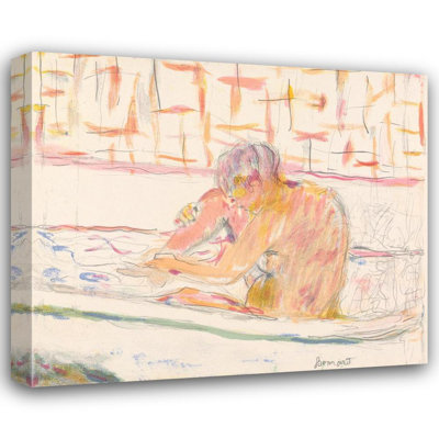 "Femme dans une baignoire" par Pierre Bonnard - Toile tendue avec châssis
