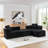 114" Cloud Sectional Couch With L-Shape Chaise-2009221972
