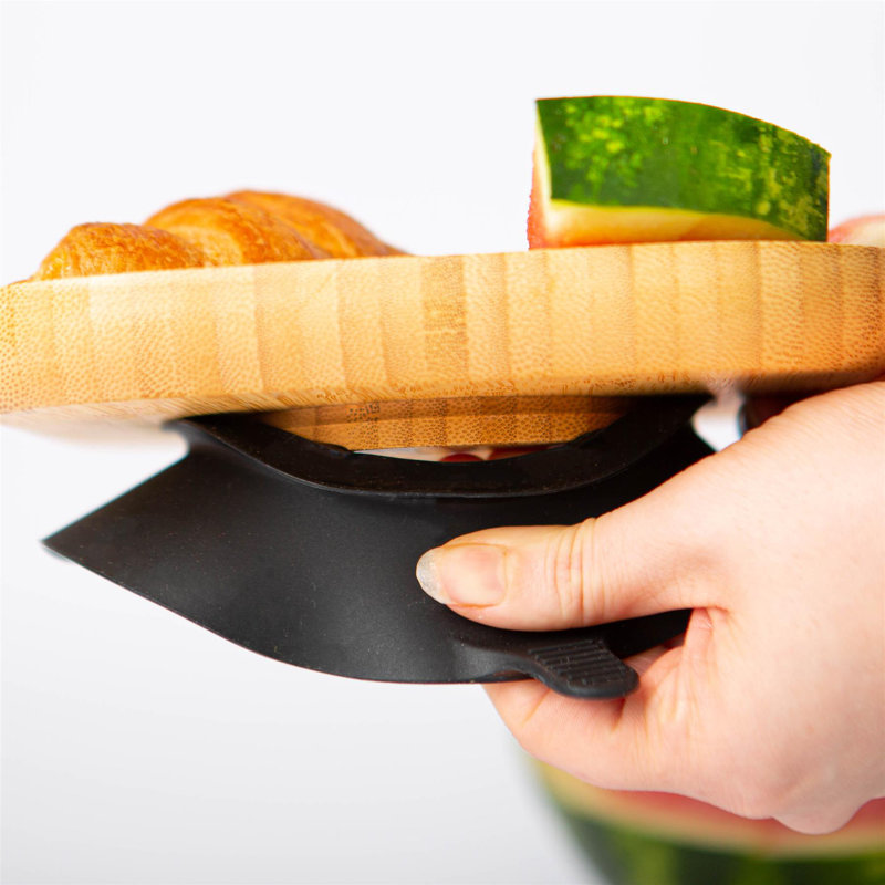 Tiny Dining - Divided Bamboo Suction Plate, Black