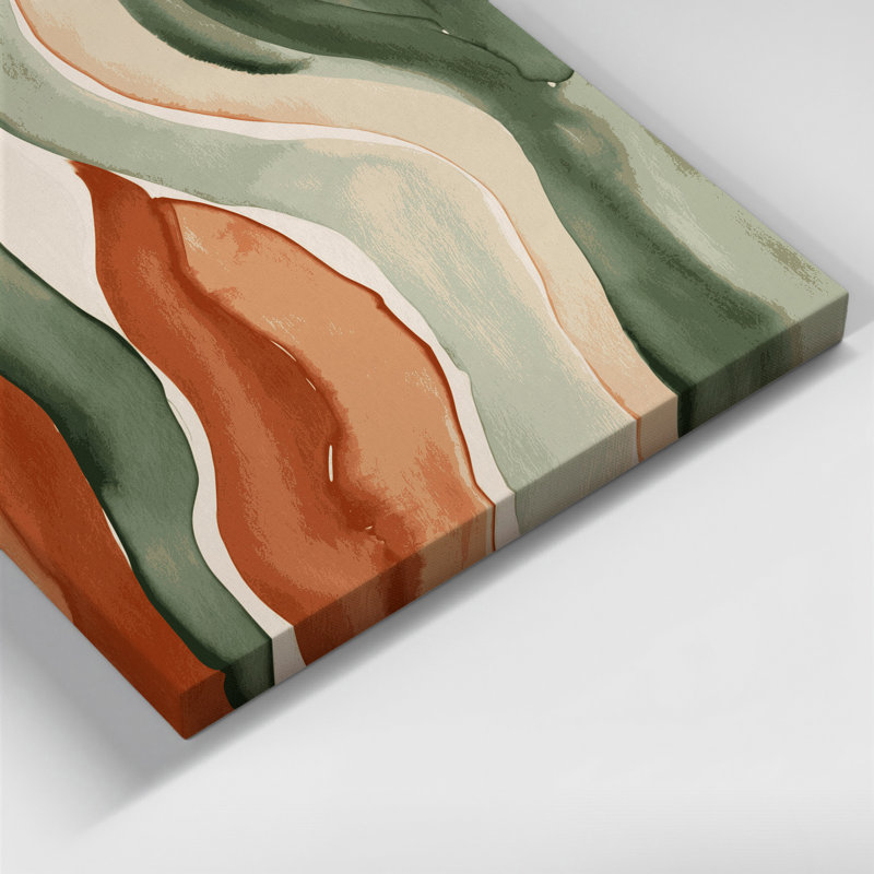Aquarelle abstraite, art mural sur toile beige, H 10 po x l 8 po