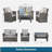 4-Piece All Weather Wicker Patio Conversation Set With Gray Cushions And Glass Table-1549943620
