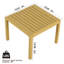 Mobilier de conversation intérieur / extérieur 5 pièces: 3 places, 2 chaises, tables basses, jaune, polypropylène, léger, assemblage rapide, emboîtement intelligent, idéal pour un ensemble de meubles de bord de piscine