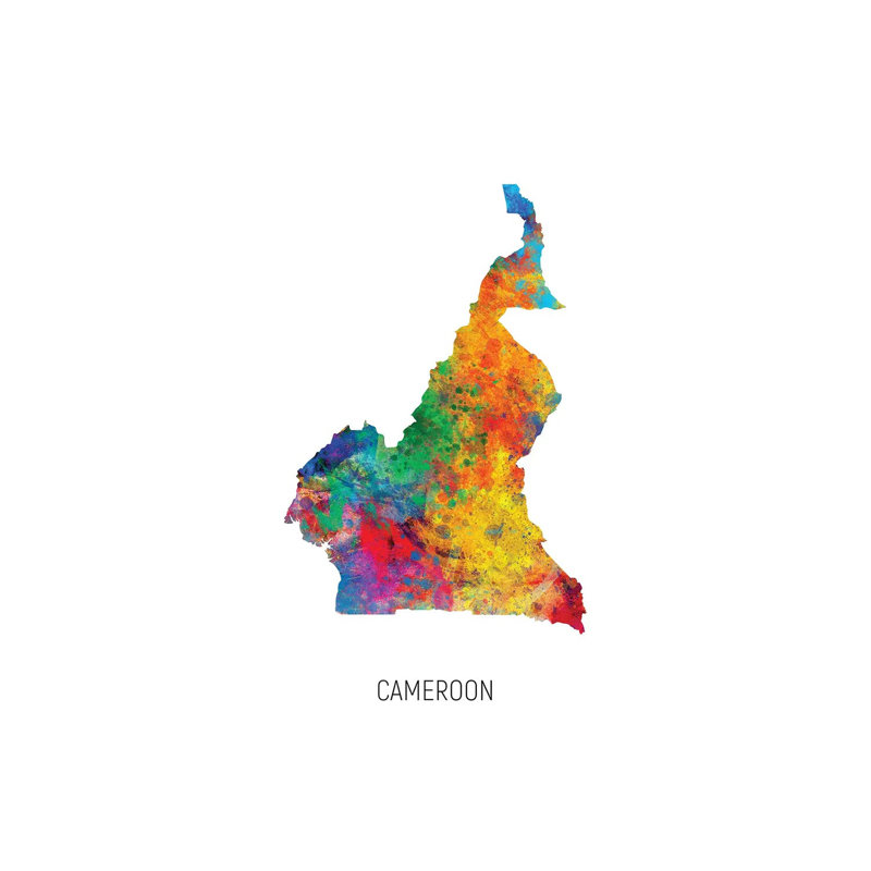 «Cameron Map» par Michael Tompsett, impression sur toile tendue, H 60 po x l 40po x P 1,5 po
