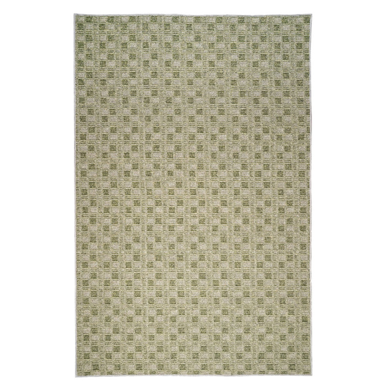 Tapis abstrait abstrait d'intérieur / extérieur de couleur commerciale, vert, 10 pi x 11 pi, adapté aux animaux de compagnie et aux enfants. Fabriqué aux États-Unis, rectangulaire, tapis idéal pour les enfants, animaux de compagnie, événement, mar