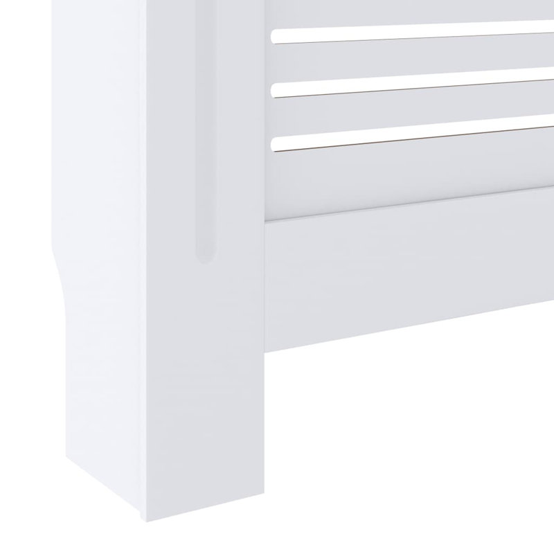 Couvercle de radiateur avec tablette supérieure, tuyaux encombrés, panneau de fibres à densité moyenne, 55,5-80,7 po x 7,5 po x 32,1 po, blanc
