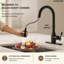 Robinet de cuisine rétractable à double fonction d'inspiration rétro, robinet d'évier à poignée simple avec douchette-120793565