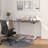 Midtown Value Height Adjustable Standing Desk, Single Motor, 48x24, Walnut Block Top with White Frame-2013536049-2013536062