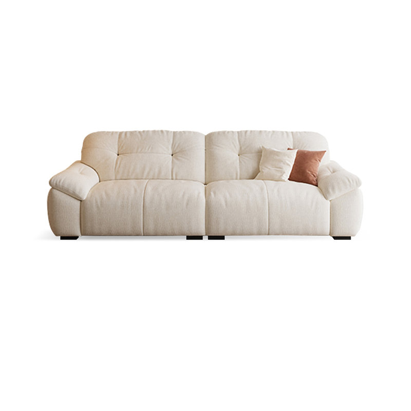 Canapé modulaire en chenille blanc crème, H 36,61 po x l 94,49 po x P 41,34 po, 3