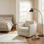 Chaise d'appoint pivotante moderne en jacquard avec base en métal noir mat, entièrement assemblée