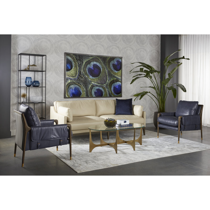 Mauti Armchair - Distressed Brown, Black