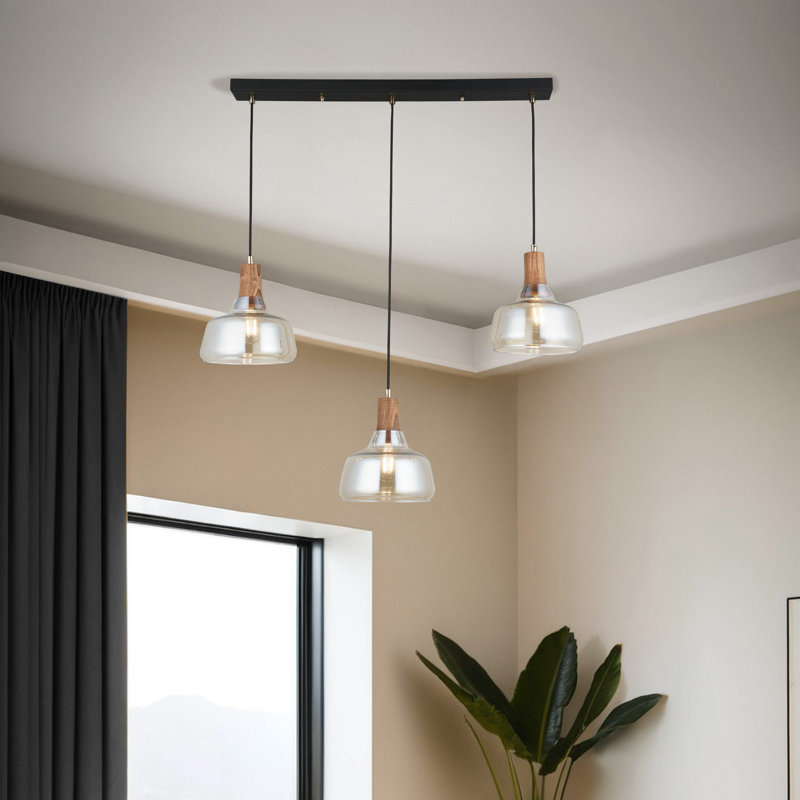 Antique Lacquer Chandelier, Metal Body, Ø7.9 x 5.5 inches | Adjustable Height 19.7 - 46.9 inches | 3 x E27 Max 40W Socket | Elegant Lighting for Living Room, Dining Room & Entryway | IP20 Rated, Bulb Not Included