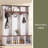 Farmhouse Wooden Style Hall Tree With Arched Design, Practical Entryway Walnut Storage Bench With 5 Black Hooks, Minimalist 4-In-1 Hallway Shoe Cabinet With 7 Cubbies-1619732881
