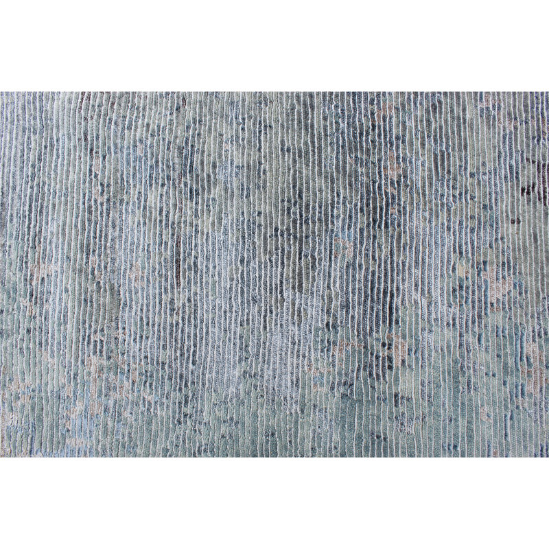 Abstract Area Rug in Blue, Rectangle 2' x 3'