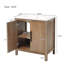 Meuble-lavabo de 30 po de couleur bois avec lavabo simple, lavabo sous comptoir combiné, armoire de rangement de salle de bain avec porte à fermeture douce, rangement multifonctionnel, structure en bois massif