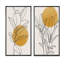 Branche botanique jaune avec feuilles I - ensemble de 2 peintures-939217231-881981280-939217233