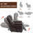 Dual Motor Infinite Position Heat Massage Power Lift Recliner Chair with USB Ports-1350290512