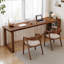 Bureau rectangulaire en bois massif noyer-108841195