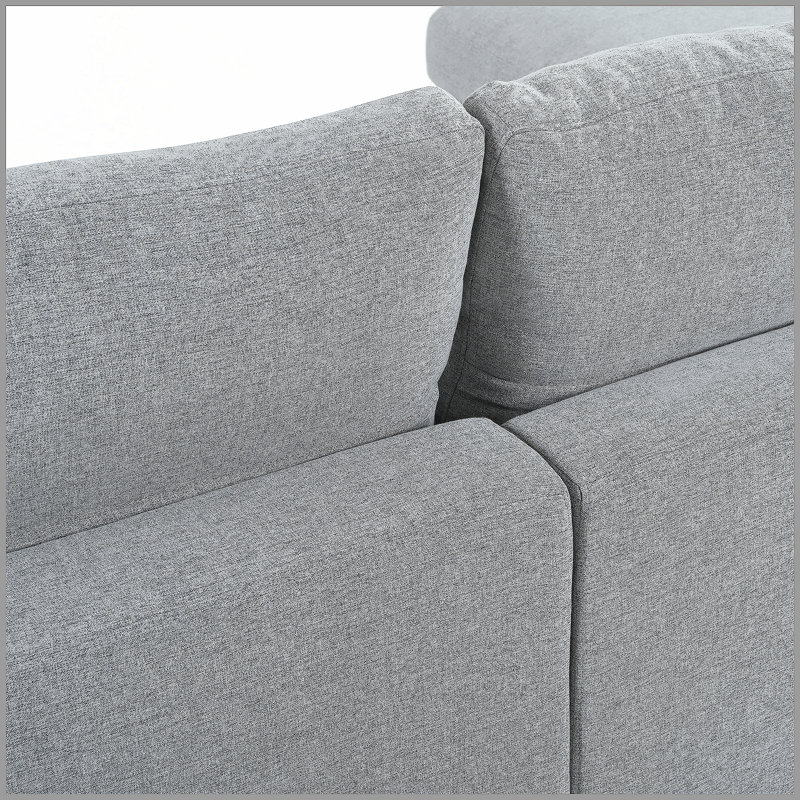 Grand canapé modulaire en forme de U de 128 po avec 2 repose-pieds mobiles, tissu chenille, conception modulaire pour le salon, le cinéma maison et l'espace spacieux